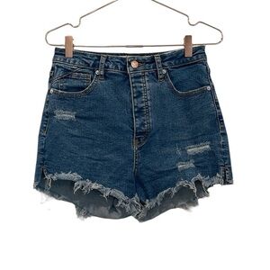 We The Free Crvy Vintage High Rise Short  Denim Blue Free People Sz 28